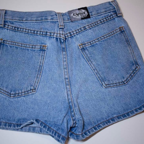 Vintage 90's Side-Stripe Jean Shorts, Size 25 - Picture 10 of 10